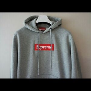 AUTHENTIC Supreme Box Logo Hoodie Grey 2016 Size:Small